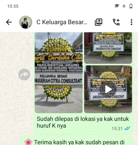 Pengiriman Papan Bunga Duka Bonang